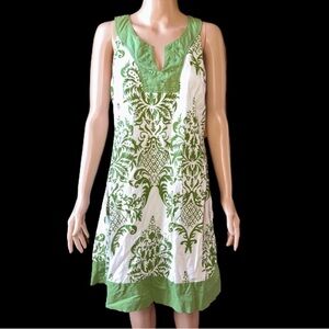 Cato Green and White Cotton Top